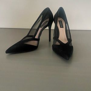 Aqua black high heels-beautiful, dressy and in excellent condition.